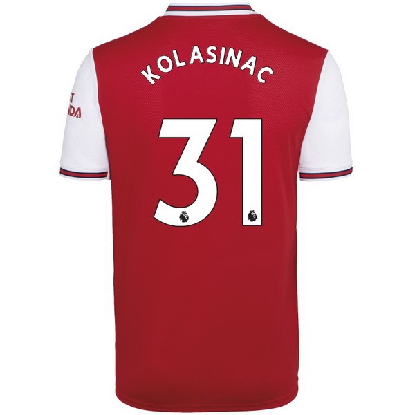Camiseta Arsenal NO.31 Kolasinac 1ª 2019/20 Rojo